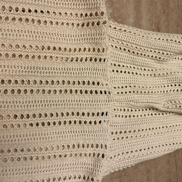 Bamboo Trader knitted beige sweater/ hooded size medium - Picture 9 of 10